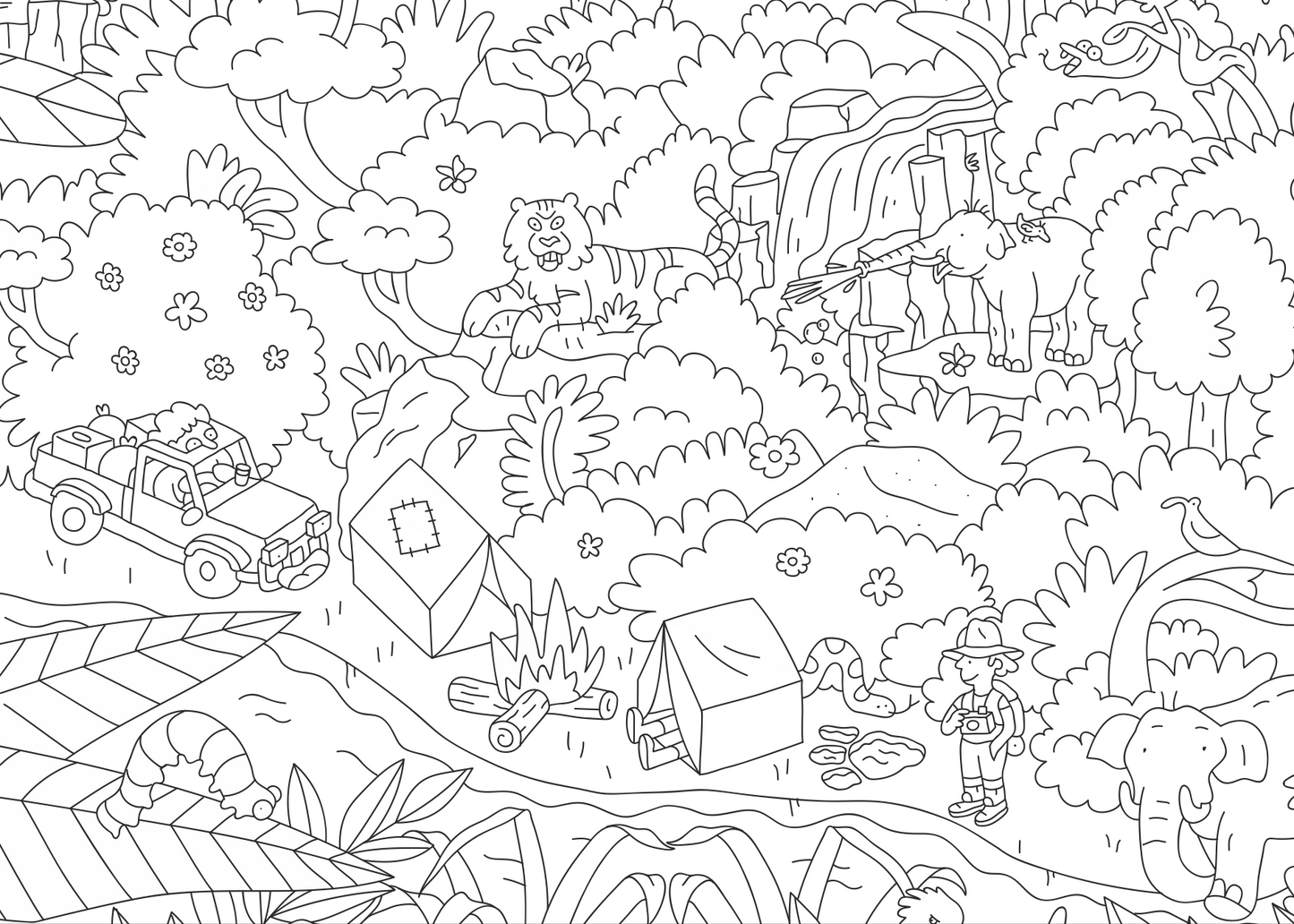 Jungle - Giant Coloring Poster