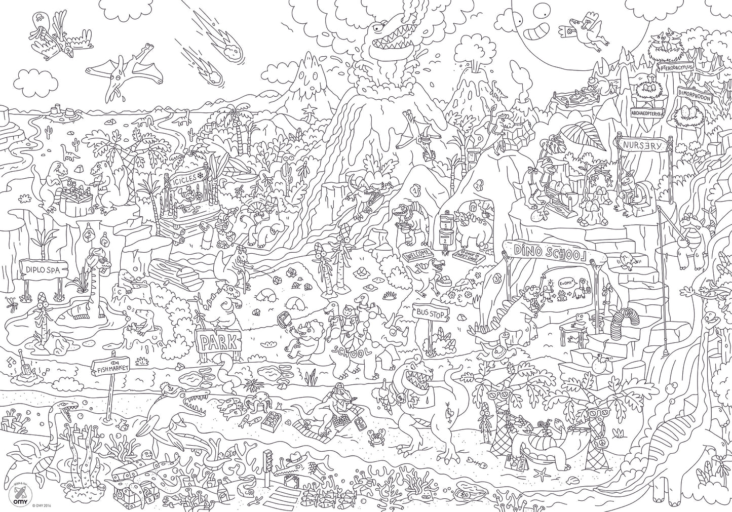 Dino - Giant Coloring Poster