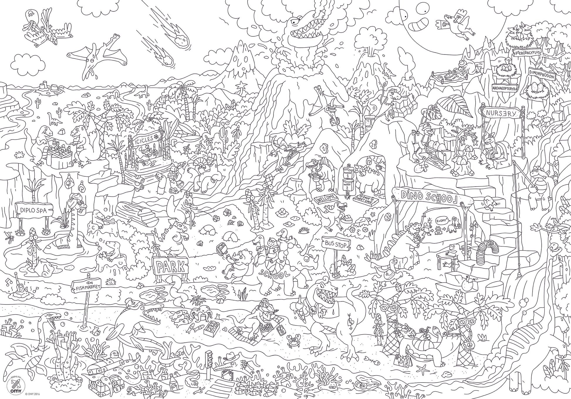 Dino - Giant Coloring Poster